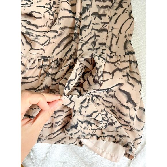 Lovers + Friends x Revolve | Heart Babydoll Drop Waist Zebra Animal Print | Sz S - Picture 6 of 10